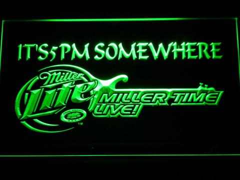 Miller Lite Miller Time It's 5pm LED Neon Sign